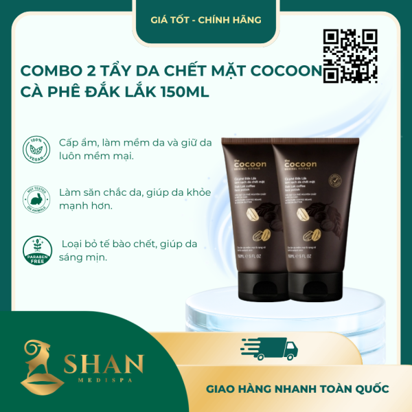 Combo 2 Tay Da Chet Mat Cocoon Ca Phe Dak Lak 150ml