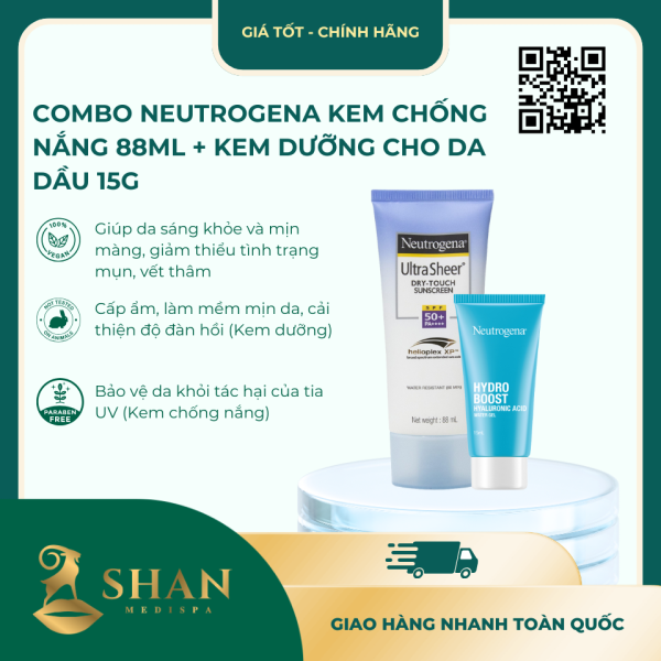 Combo Neutrogena Kem Chong Nang 88ml Kem Duong Cho Da Dau 15g