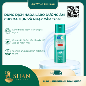 Dung Dịch Hada Labo Dưỡng Ẩm Cho Da Mụn Và Nhạy Cảm 170ml - [Mẫu Mới]