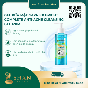 Gel Rửa Mặt Garnier Bright Complete Anti-Acne Cleansing Gel 120ml - Mẫu Mới