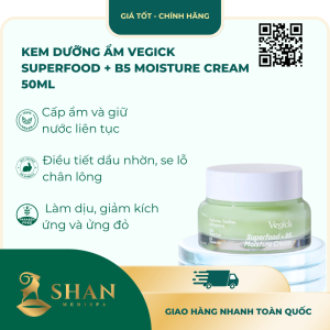 Kem Dưỡng Ẩm Vegick Superfood + B5 Moisture Cream 50ml – [Mẫu Mới]