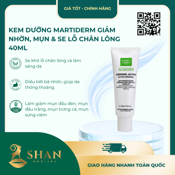 Kem Dưỡng MartiDerm Giảm Nhờn, Mụn & Se Lỗ Chân Lông 40ml