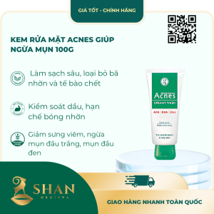 Kem Rửa Mặt Acnes Giúp Ngừa Mụn 100g – [Mẫu Mới]