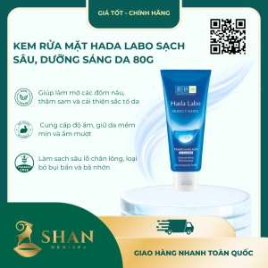 Kem Rửa Mặt Hada Labo Sạch Sâu, Dưỡng Sáng Da 80g- [Mẫu Mới]