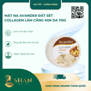 Mặt Nạ Avander Đất Sét Collagen Làm Căng Mịn Da 110g - Mẫu Mới