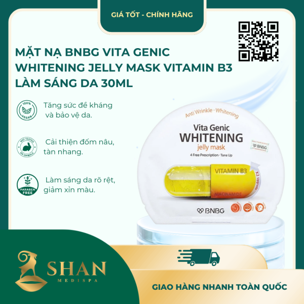 Mat Na BNBG Vita Genic Whitening Jelly Mask Vitamin B3 Lam Sang Da 30ml