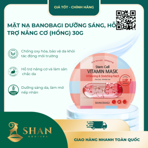 Mặt Nạ Banobagi Dưỡng Sáng, Hỗ Trợ Nâng Cơ (Hồng) 30g - Mẫu Mới