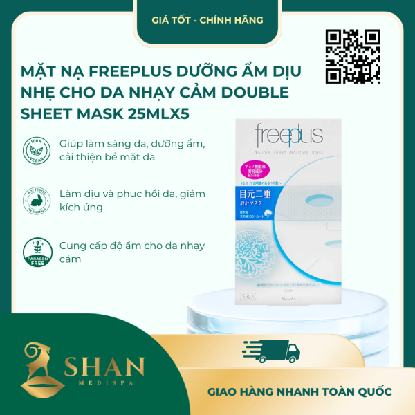 Mat Na Freeplus Duong Am Diu Nhe Cho Da Nhay Cam Double Sheet Mask 25mlx5