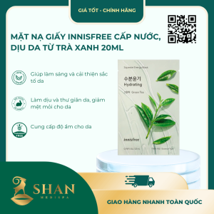 Mặt Nạ Giấy innisfree Cấp Nước, Dịu Da Từ Trà Xanh 20ml - Mẫu Mới