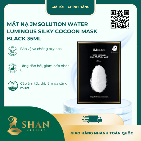 Mat Na JMsolution Water Luminous Silky Cocoon Mask Black 35ml