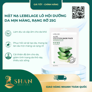 Mặt Nạ Lebelage Lô Hội Dưỡng Da Mịn Màng, Rạng Rỡ 25g - [Mẫu Mới]