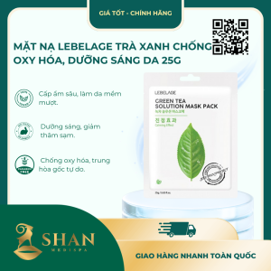Mặt Nạ Lebelage Trà Xanh Chống Oxy Hóa, Dưỡng Sáng Da 25g - Mẫu Mới
