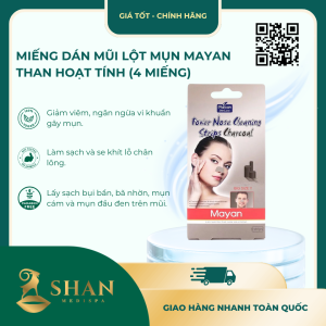 Miếng Dán Mũi Lột Mụn Mayan Than Hoạt Tính (4 Miếng) - Mẫu Mới