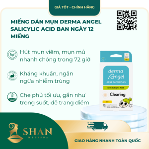 Miếng Dán Mụn Derma Angel Salicylic Acid Ban Ngày 12 Miếng – [Mẫu Mới]