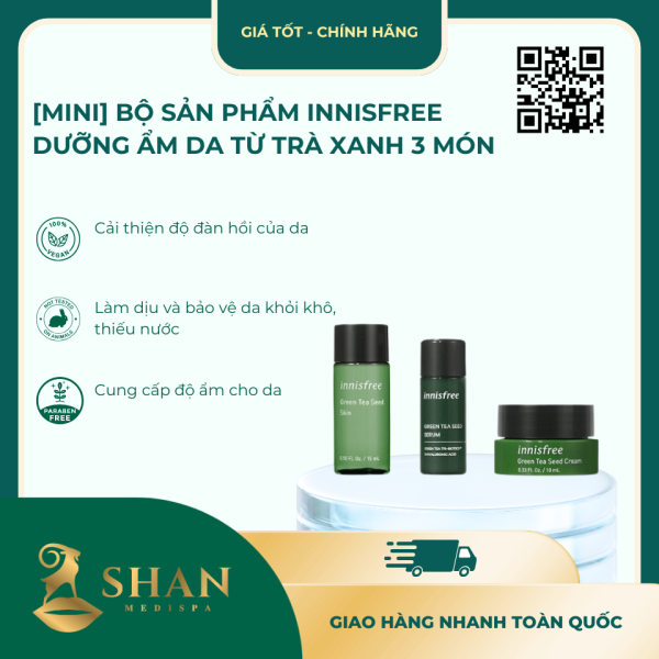 Mini Bo San Pham Innisfree Duong Am Da Tu Tra Xanh 3 Mon