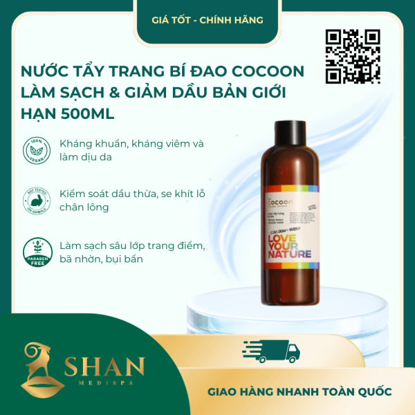 Nuoc Tay Trang Bi Dao Cocoon Lam Sach Giam Dau Ban Gioi Han 500ml