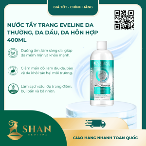 Nước Tẩy Trang Eveline Da Thường, Da Dầu, Da Hỗn Hợp 400ml - [ Mẫu Mới]