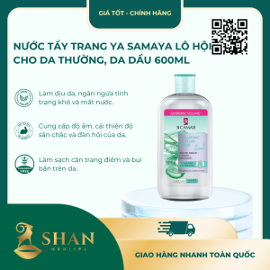 Nước Tẩy Trang Ya Samaya Lô Hội Cho Da Thường, Da Dầu 600ml - Mẫu Mới