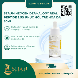 Serum Neogen Dermalogy Real Peptide 2.5% Phục Hồi, Trẻ Hóa Da 30ml - [Mẫu Mới]