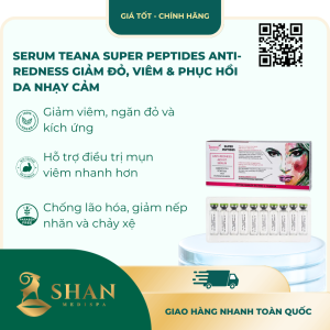 Serum Teana Super Peptides Anti-Redness Giảm Đỏ, Viêm & Phục Hồi Da Nhạy Cảm – [Mẫu Mới]