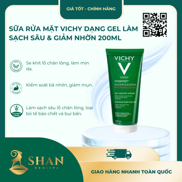Sua Rua Mat Vichy Dang Gel Lam Sach Sau Giam Nhon 200ml