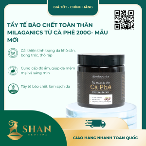 Tẩy Tế Bào Chết Toàn Thân Milaganics Từ Cà Phê 200g- Mẫu Mới