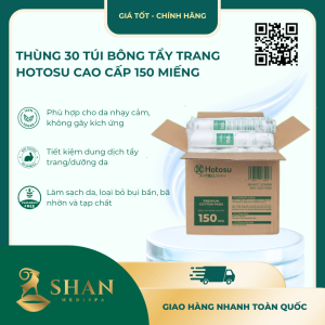 Thùng 30 Túi Bông Tẩy Trang Hotosu Cao Cấp 150 Miếng - Mẫu Mới