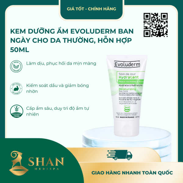 Kem Duong Am Evoluderm Ban Ngay Cho Da Thuong Hon Hop 50ml