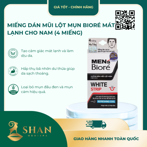 Mieng Dan Mui Lot Mun Biore Mat Lanh Cho Nam 4 Mieng