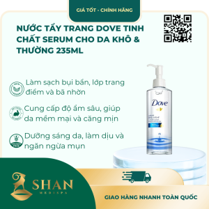 Nước Tẩy Trang Dove Tinh Chất Serum Cho Da Khô & Thường 235ml - [Mẫu Mới]
