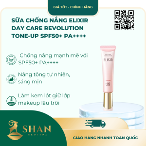 Sữa Chống Nắng Elixir Day Care Revolution Tone-Up SPF50+ PA++++ – [Mẫu Mới]