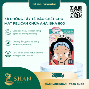 Xà Phòng Tẩy Tế Bào Chết Cho Mặt Pelican Chứa AHA, BHA 80g - Mẫu Mới