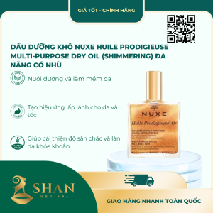 Dầu Dưỡng Khô Nuxe Huile Prodigieuse Multi-Purpose Dry Oil (Shimmering) Đa Năng Có Nhũ - [Mẫu Mới]