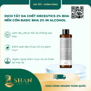 Dịch Tẩy Da Chết DrCeutics 2% BHA Nền Cồn Basic BHA 2% In Alcohol – [Mẫu Mới]