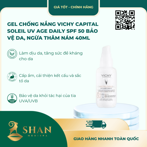 Gel Chong Nang Vichy Capital Soleil UV Age Daily SPF 50 Bao Ve Da Ngua Tham Nam 40ml