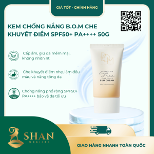 Kem Chống Nắng B.O.M Che Khuyết Điểm SPF50+ PA++++ 50g - Mẫu Mới