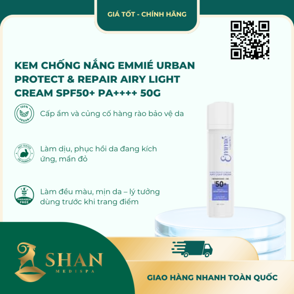 Kem Chong Nang Emmie Urban Protect Repair Airy Light Cream SPF50 PA 50g