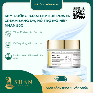 Kem Dưỡng B.O.M Peptide Power Cream Sáng Da, Hỗ Trợ Mờ Nếp Nhăn 50g – Mẫu Mới