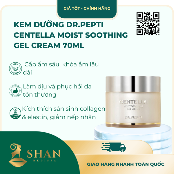 Kem Duong Dr.Pepti Centella Moist Soothing Gel Cream 70ml – Mau Moi