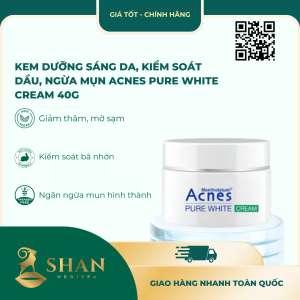 Kem Dưỡng Sáng Da, Kiểm Soát Dầu, Ngừa Mụn Acnes Pure White Cream 40g – [Mẫu Mới]