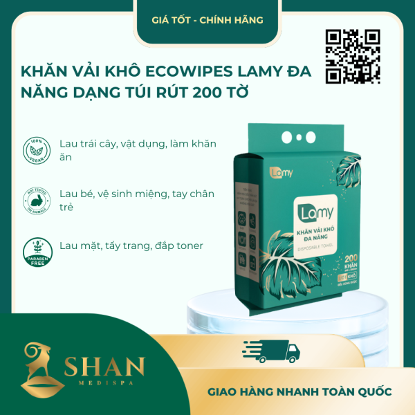 Khan Vai Kho EcoWipes Lamy Da Nang Dang Tui Rut 200 To