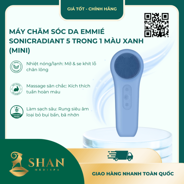 Máy Chăm Sóc Da Emmié SonicRadiant 5 Trong 1 Màu Xanh (Mini) – Mẫu Mới 1 May Cham Soc Da Emmie SonicRadiant 5 Trong 1 Mau Xanh Mini