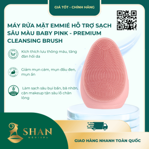 Máy Rửa Mặt Emmié Hỗ Trợ Sạch Sâu Màu Baby Pink - Premium Cleansing Brush [Mẫu Mới]