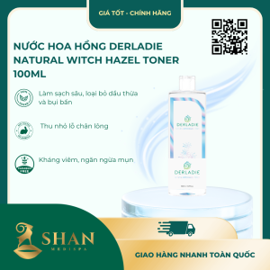 Nước Hoa Hồng DERLADIE Natural Witch Hazel Toner 100ml - Mẫu Mới