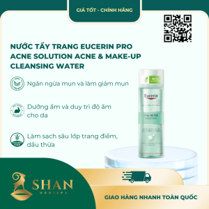 Nước Tẩy Trang Eucerin Pro ACNE Solution Acne & Make-up Cleansing Water – [Mẫu Mới]