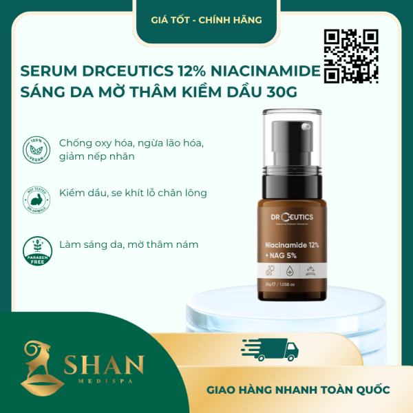 Serum DrCeutics 12 Niacinamide Sang Da Mo Tham Kiem Dau 30g