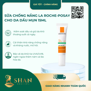 [Mini] Sữa Chống Nắng La Roche-Posay Cho Da Dầu Mụn 15ml - Mẫu Mới