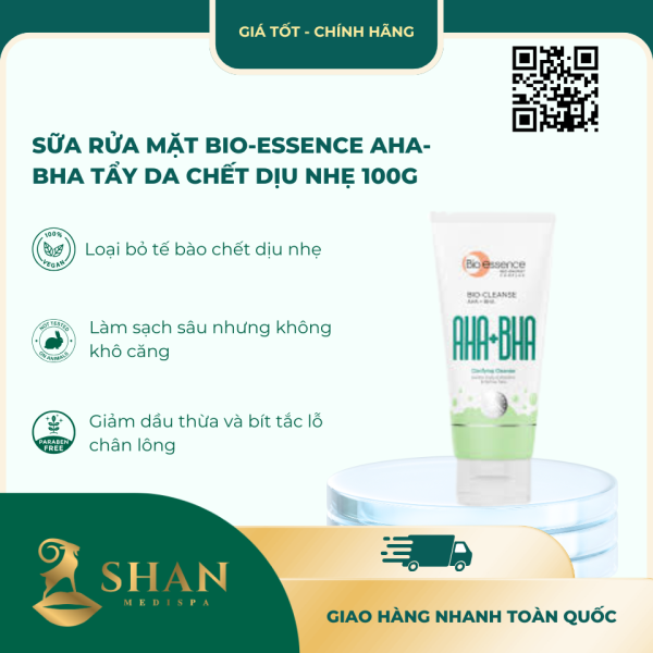 Sua Rua Mat Bio essence AHA BHA Tay Da Chet Diu Nhe 100g