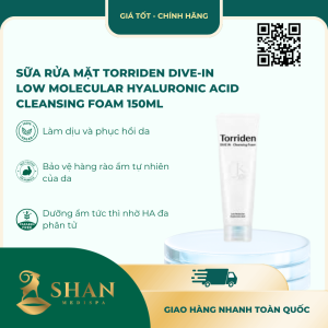 Sữa Rửa Mặt Torriden DIVE-IN Low Molecular Hyaluronic Acid Cleansing Foam 150ml - [Mẫu Mới]