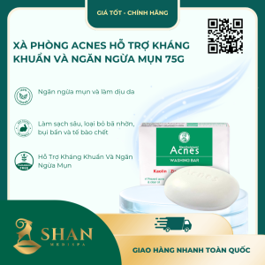 Xà Phòng Acnes Hỗ Trợ Kháng Khuẩn Và Ngăn Ngừa Mụn 75g - Mẫu Mới